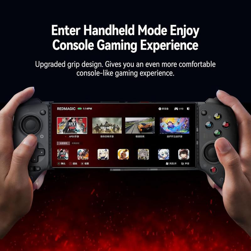 REDMAGIC Shadow Blade Gamepad 2, Mobile Gaming Controller with Black Textured Soft Rubber Grips, Hall Linear Triggers, Support PS Remote Play, Playstation, Steam Link, for Android/Iphone 15 Series (Type-C)