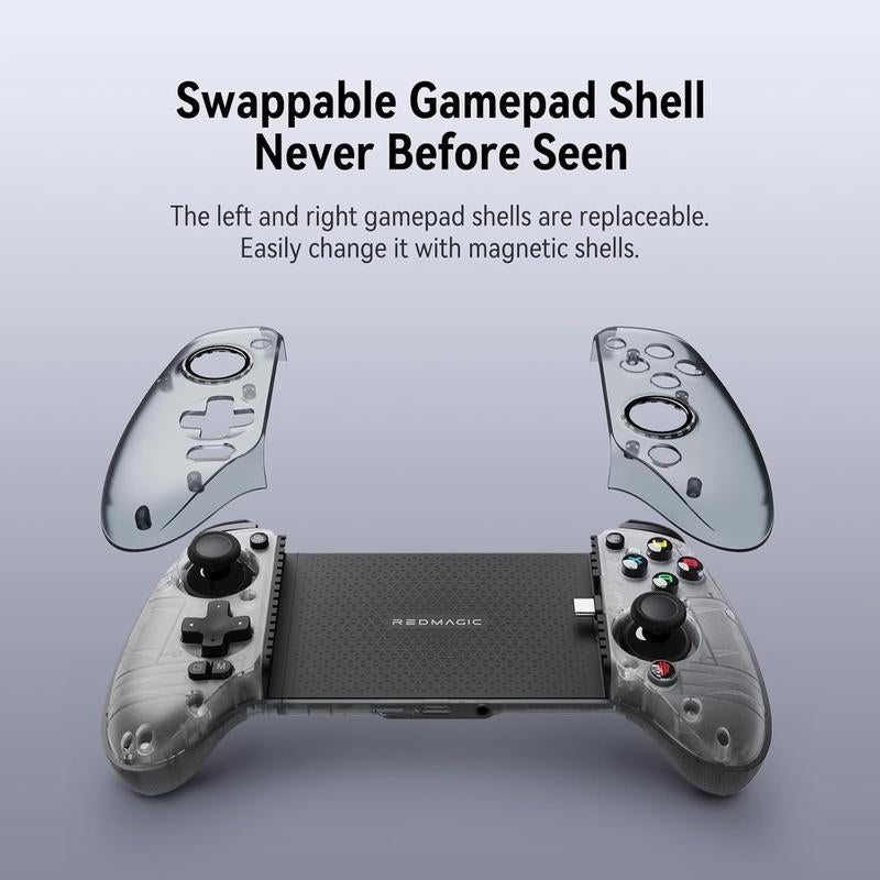 REDMAGIC Shadow Blade Gamepad 2, Mobile Gaming Controller with Black Textured Soft Rubber Grips, Hall Linear Triggers, Support PS Remote Play, Playstation, Steam Link, for Android/Iphone 15 Series (Type-C)