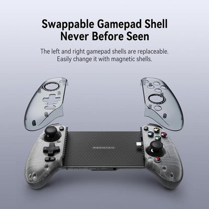REDMAGIC Shadow Blade Gamepad 2, Mobile Gaming Controller with Black Textured Soft Rubber Grips, Hall Linear Triggers, Support PS Remote Play, Playstation, Steam Link, for Android/Iphone 15 Series (Type-C)